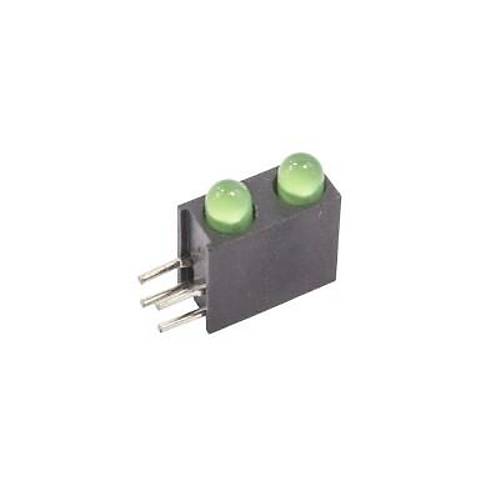 3mm 2'li Yeil Led - Led Yuvas Dahil