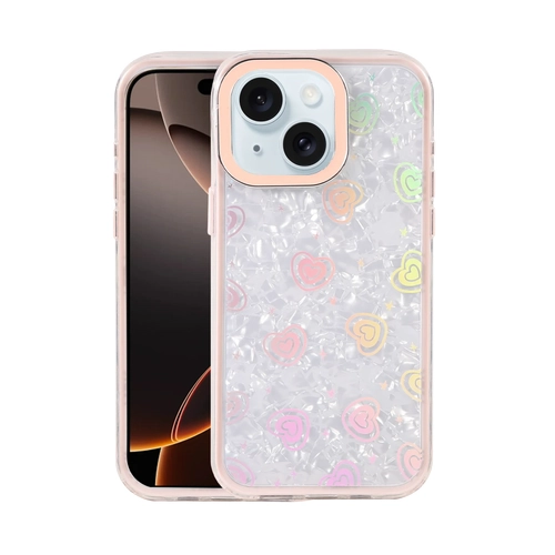 Newface Apple iPhone 15 Lumi Desenli Kapak - Pembe