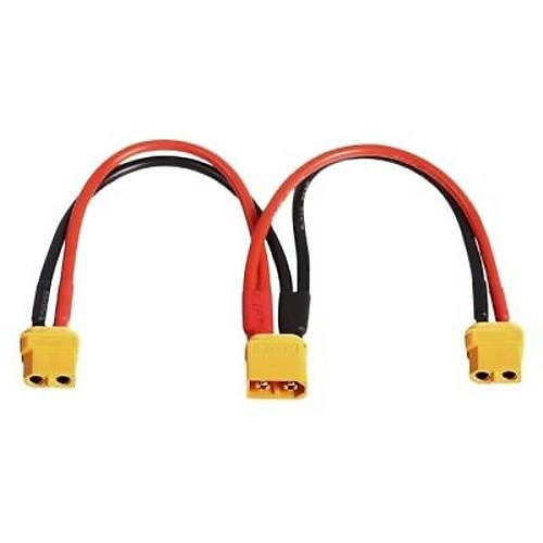 XT60 1 Erkek - 2 Dii Y Splitter Paralel Dntrc Kablo 20cm