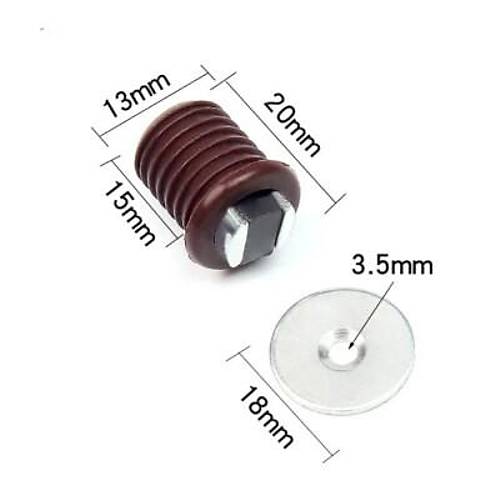 Mknatsl Plastik Mobilya Kapak Kilidi 14mm - Kahverengi