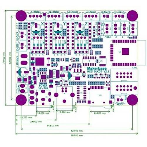 MKS DLC32 v2.1 GRBL CNC Kontrol Kart Seti + TS35-R LCD Ekran