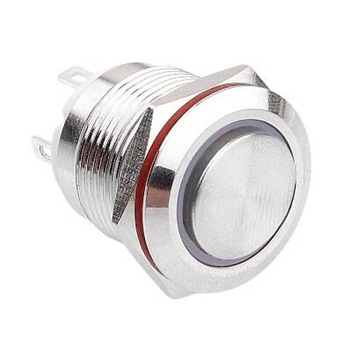 19H-G1-E 19mm kk Yayl Ikl Metal Buton - Beyaz
