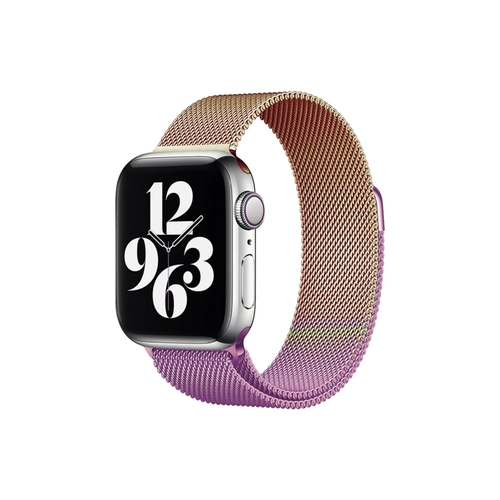 Newface Apple Watch 38mm Metal Mknatsl Kordon - Mor-Rose