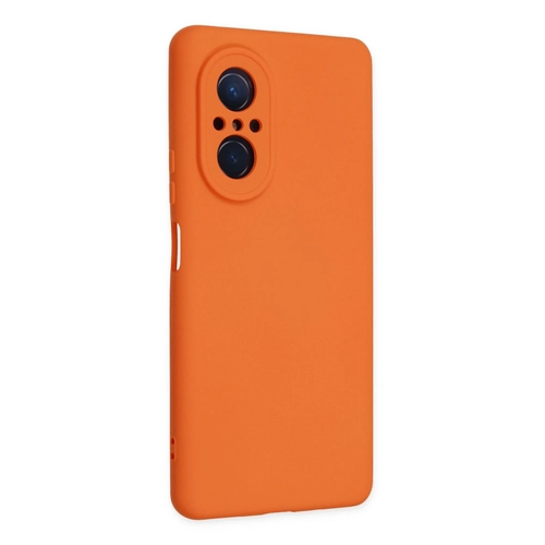 Newface Huawei Nova 9 SE Klf Nano ii Kadife Silikon - Turuncu