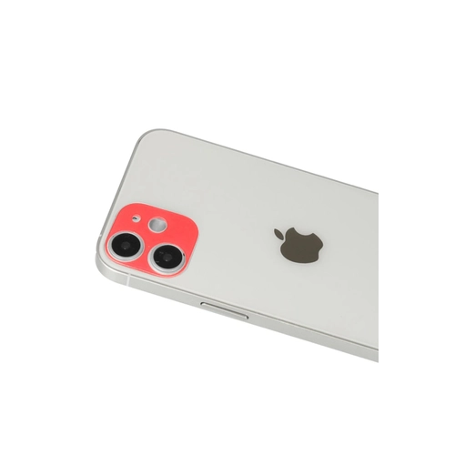 Newface iPhone 12 Rainbow Kamera Lens Koruma Cam - Krmz