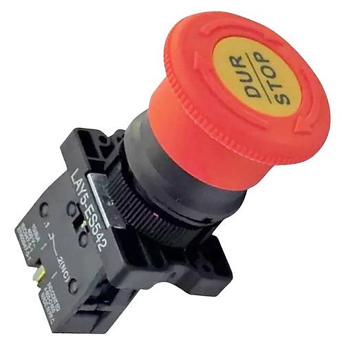 LAY5-ES542 22mm Acil-Stop Butonu Bas-evir 40mm