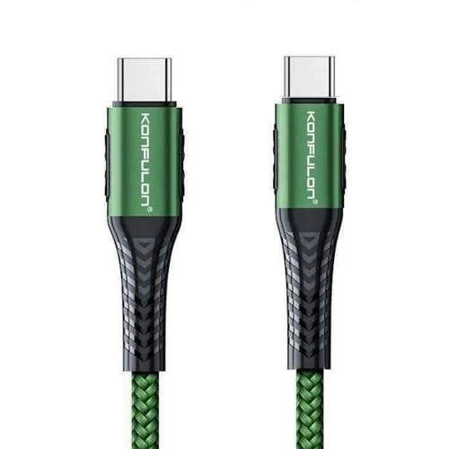Konfulon DC43 Type-C to Type-C 1M rg 60W Hzl arj Kablo - Yeil