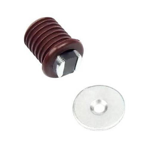 Mknatsl Plastik Mobilya Kapak Kilidi 14mm - Kahverengi