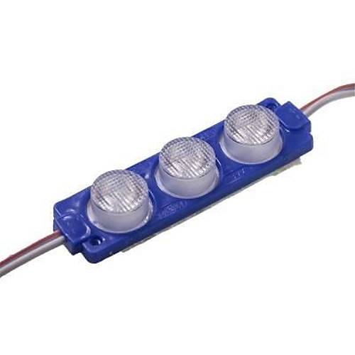 3W Mercekli Modl 3'l Led - Mavi 12V