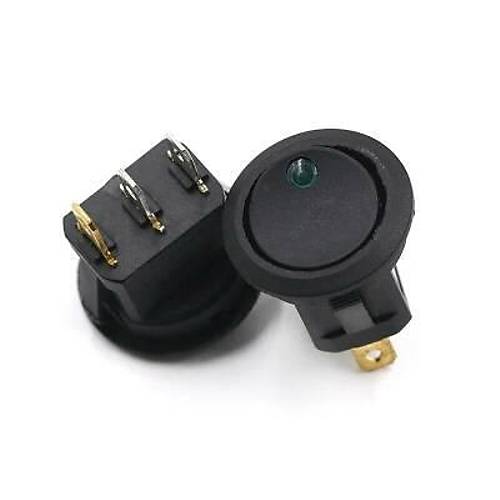 KCD1 Yeil Nokta Ikl On-Off Anahtar 12V
