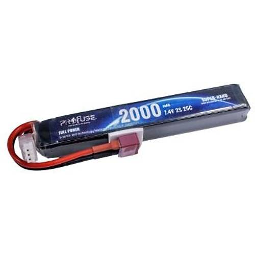 7,4V 2S 2000mAh 25C Airsoft Lipo Batarya