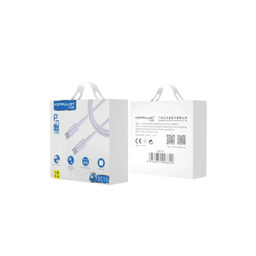 Konfulon DC15 Type-C to Type-C Kablo 1M 18W
