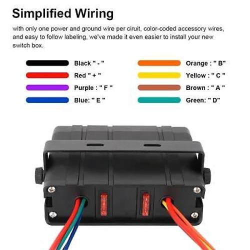 6'l ON-OFF Nokta Ikl Anahtar Metal Kutulu 12V-24V 20A