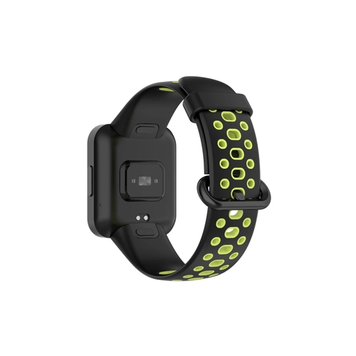 Newface Xiaomi Redmi Watch 2 Spor Delikli Kordon - Siyah-Yeil