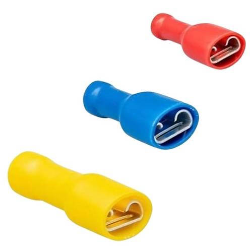 Tam zoleli Dii Faston Tip Kablo Ucu GFFD-1638 0.50-1.50mm Krmz 200 Adet