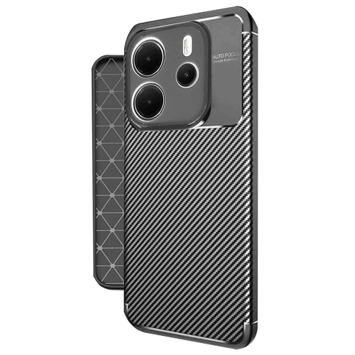 Newface Xiaomi Redmi Note 14 4G Klf Auto Focus Karbon Kapak - Siyah