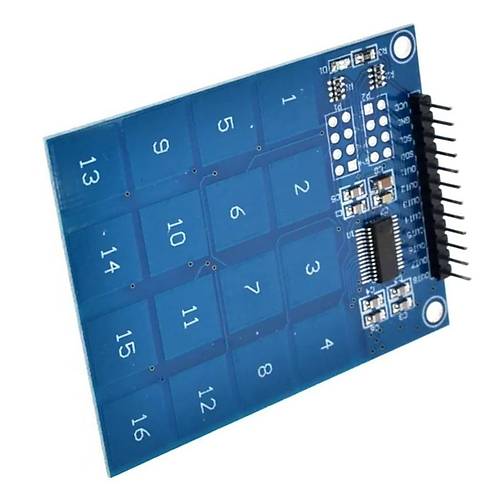 TTP229 16 Kanall Dokunmatik Tu Takm - Arduino 4x4 Keypad