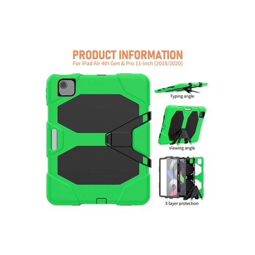 Newface iPad Pro 11 (2020) Klf Griffin Tablet Kapak - Yeil