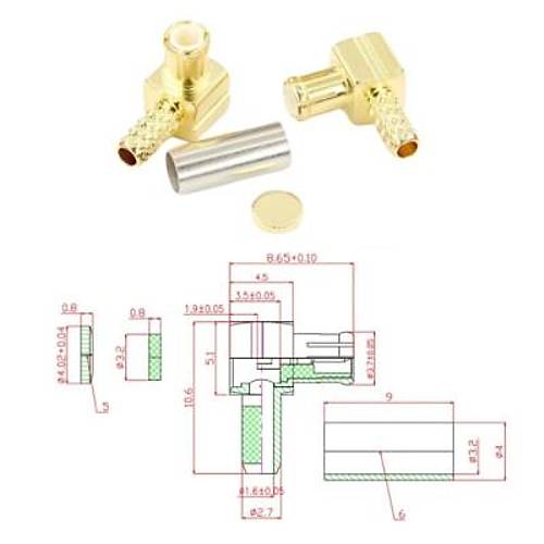 MCX-JW-1.5 Erkek 90C Konnektr