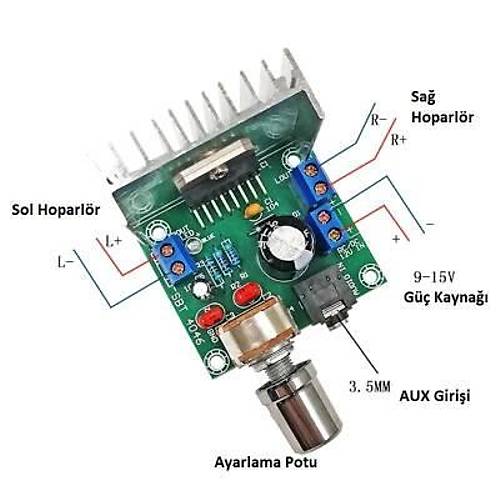 TDA7297 2x15W ift Kanal Amfi Devresi