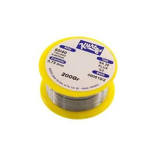 Kurtel 0.75 mm 200gr Lehim Teli (%60 Kalay / %40 Kurun)