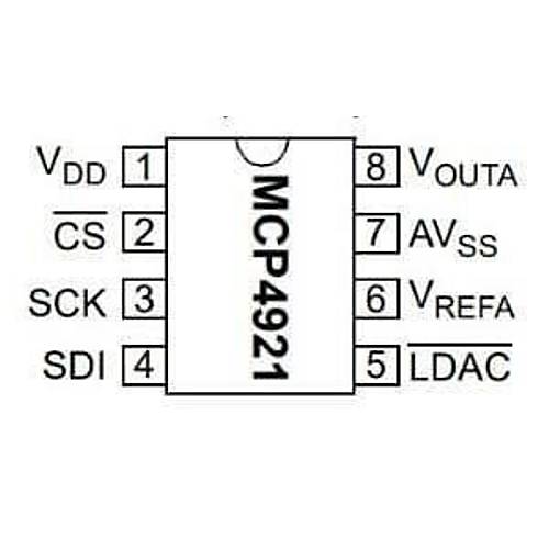 MCP4921-E/SN MSOP-8 Smd Dijital Analog evirici Entegresi