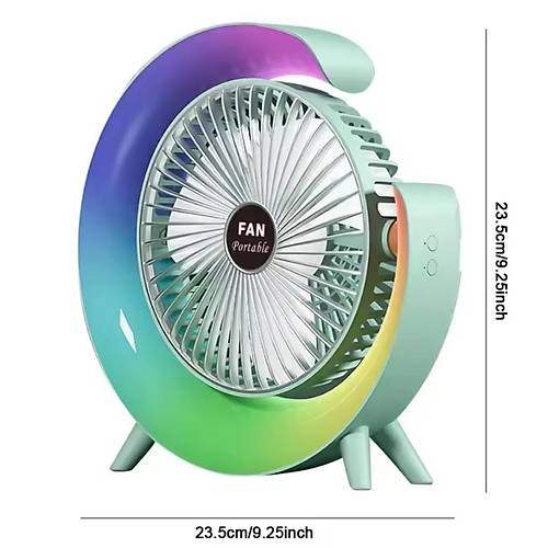 Divex Renkli 3 Modlu Tanabilir Masast Fan Yeil PV-16