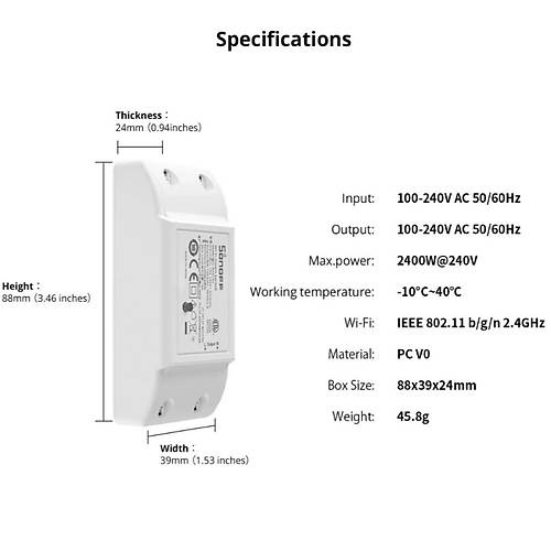 Sonoff - Wifi Akll Ev Rle Kart