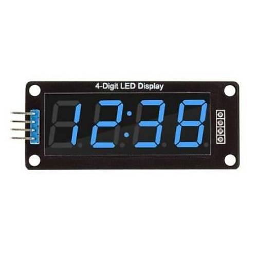 TM1637 4 Digit Led Display Saat Modl - Mavi