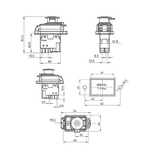 ZCD-02D1 4-Pin Elektromanyetik Switch