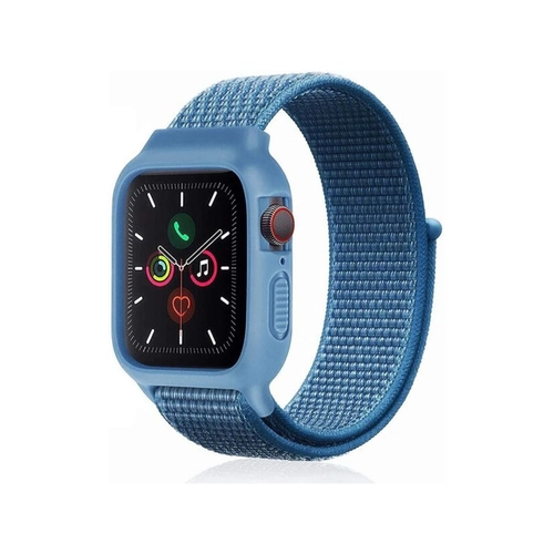 Newface Apple Watch 42mm Hasrl Crtcrtl Kasal Kordon - Mavi