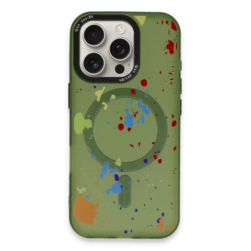 Joko iPhone 16 Pro Colorful Magsafe Kapak - Koyu Yeil