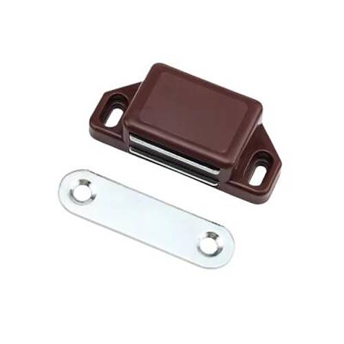 Mknatsl Plastik Mobilya Kapak Kilidi 36x25x15mm - Kahverengi