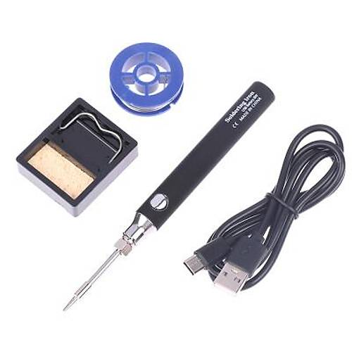 USB 5V 8W USB Siyah Kalem Havya Seti - Scaklk Ayarl Mod Seimli