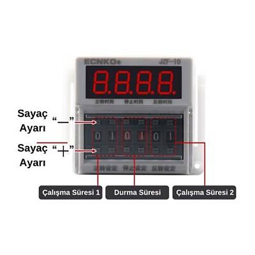 JZF-10 DH48S-S AC 220V Zaman Ayarl Rle Modl - ift Sreli