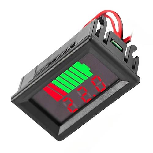 Ak arj Seviye Gstergesi 12-24V DC (Ak Kapasite Gstergesi)