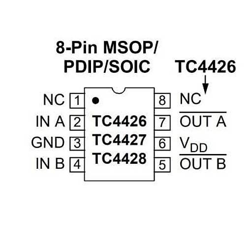 TC4426CPA DIP-8 Mosfet Src Entegresi