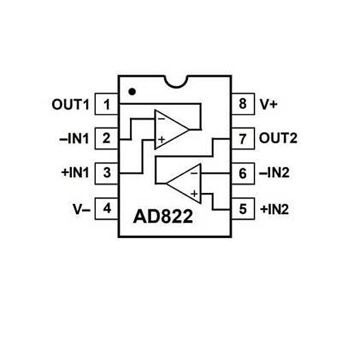 AD822A SOIC-8 Smd OpAmp Entegresi