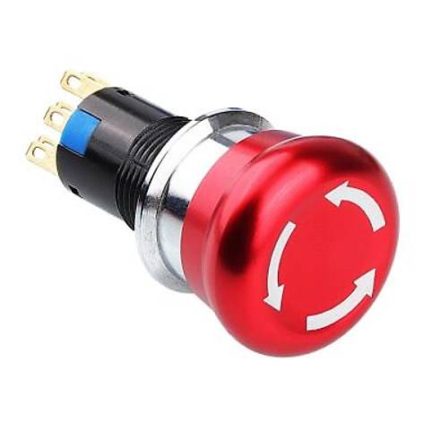 16M-Q1 16mm Metal Acil Stop Butonu 2NO+2NC