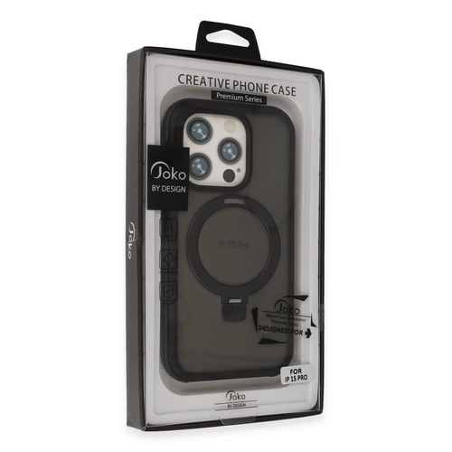 Joko iPhone 15 Pro Zorda Airbag Magsafe Standl Kapak - Titan Gri