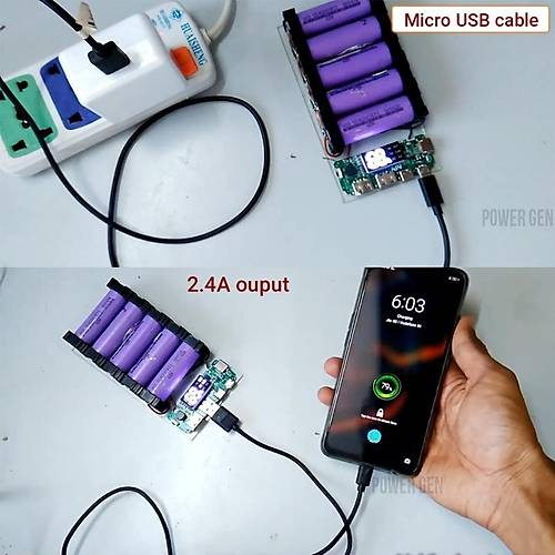 ift USB 5V 2.4A Ledli Micro Type-C Powerbank Modl