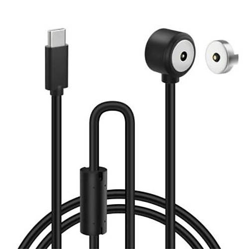 2-Pin 15mm 90C Kablolu Pogo Pin Manyetik Konnektr Takm - Type-C Soketli