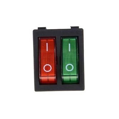 KCD4 kili Ikl ON-OFF Switch Krmz Yeil 6 Pin