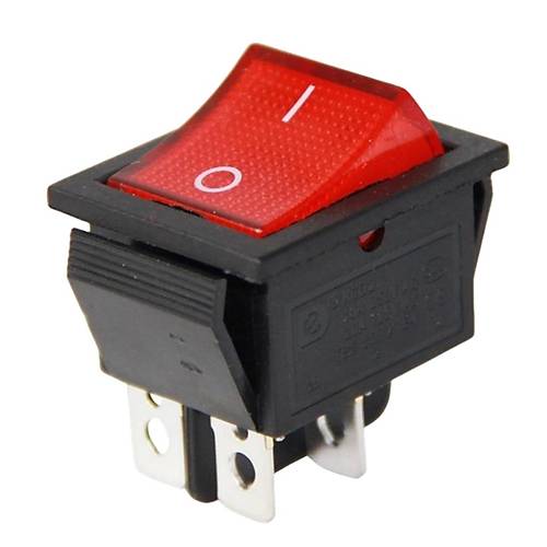 IC-104 Geni Ikl Anahtar On Off Switch 4P Krmz
