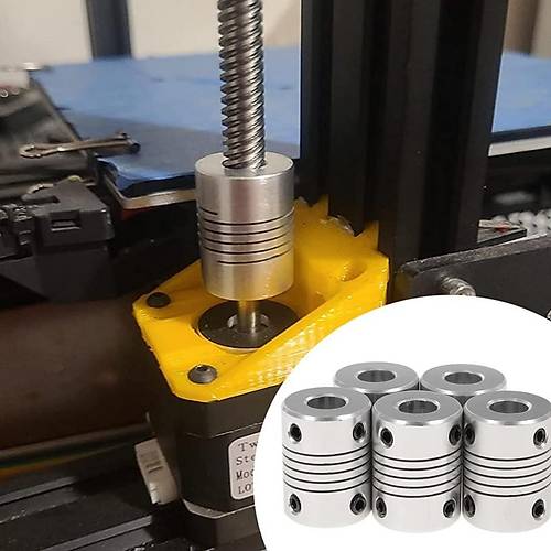 6.35x8mm Esnek Kaplin Alminyum 3D Yazc CNC Uyumlu