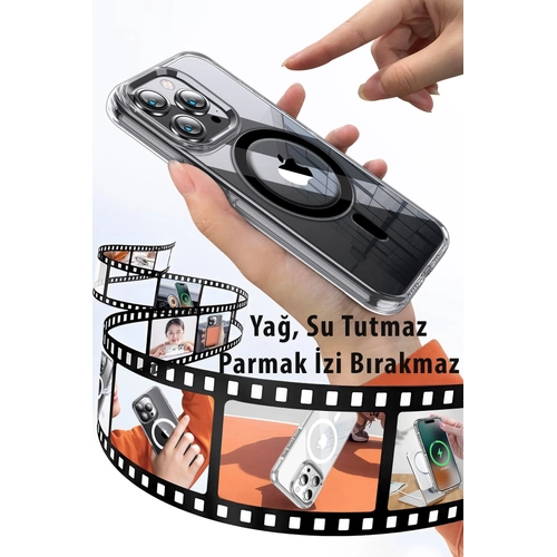 Joko iPhone 14 Pro Klf Crystal Magsafe Kapak - Siyah