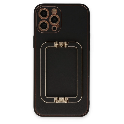 Newface iPhone 12 Pro Kılıf Coco Elit Kapak - Siyah