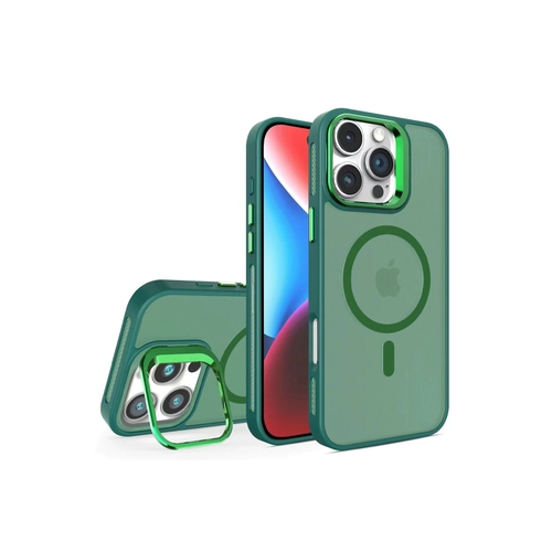 Joko iPhone 16 Pro Flet Lens Magsafe Kapak - Koyu Yeil