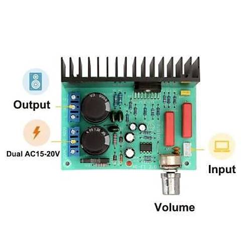 LM1876 AC 15-20V 2x30W Stereo Amfi Modl