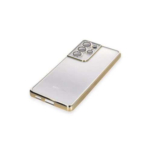 Newface Samsung Galaxy S21 Ultra Klf Razer Lensli Silikon - Gold
